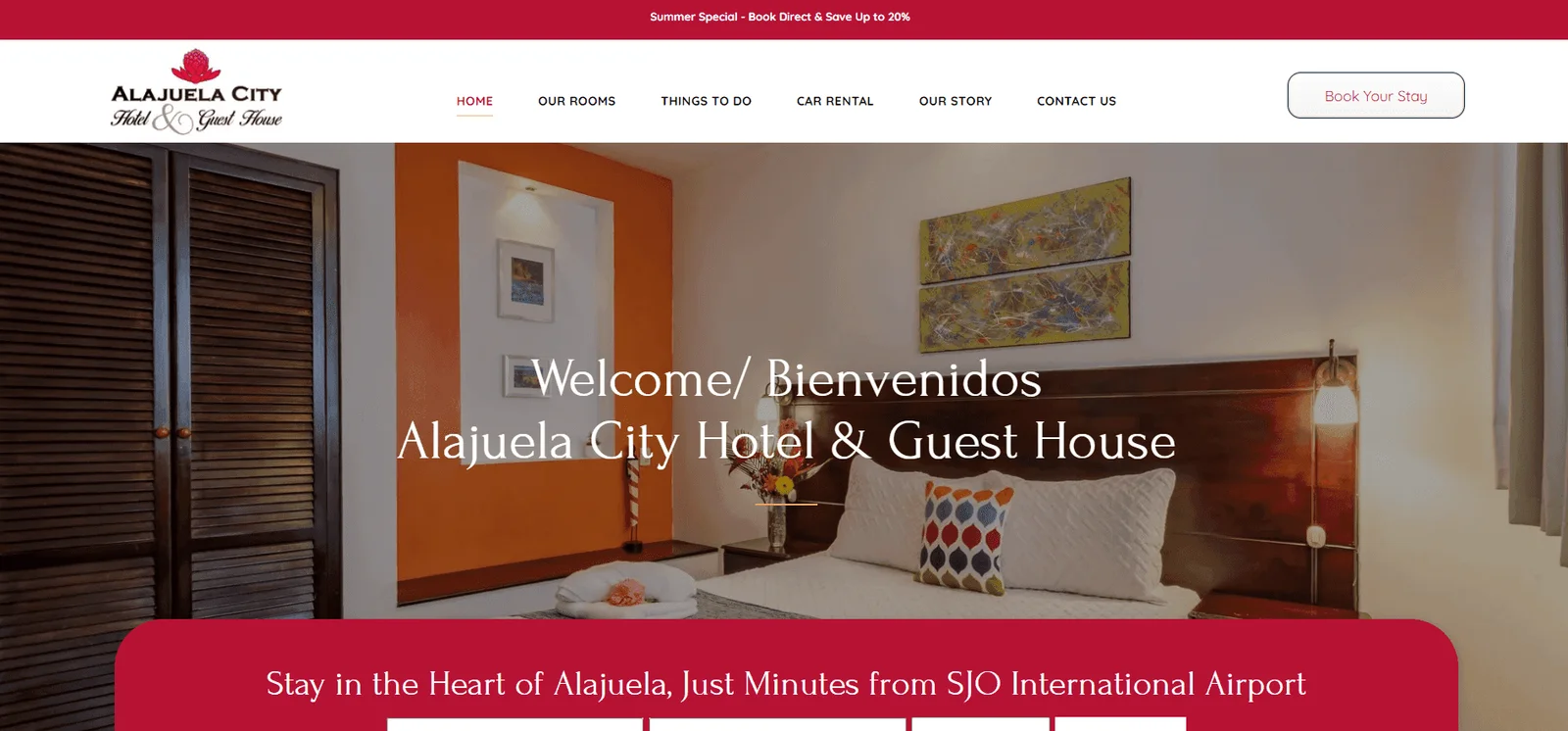 Alajuela City Hotel & Guest House Website Project