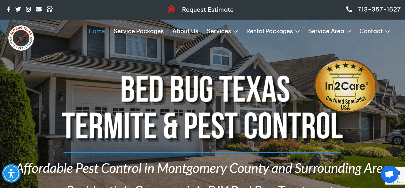 Bed Bug Texas Termite & Pest Control Website Project
