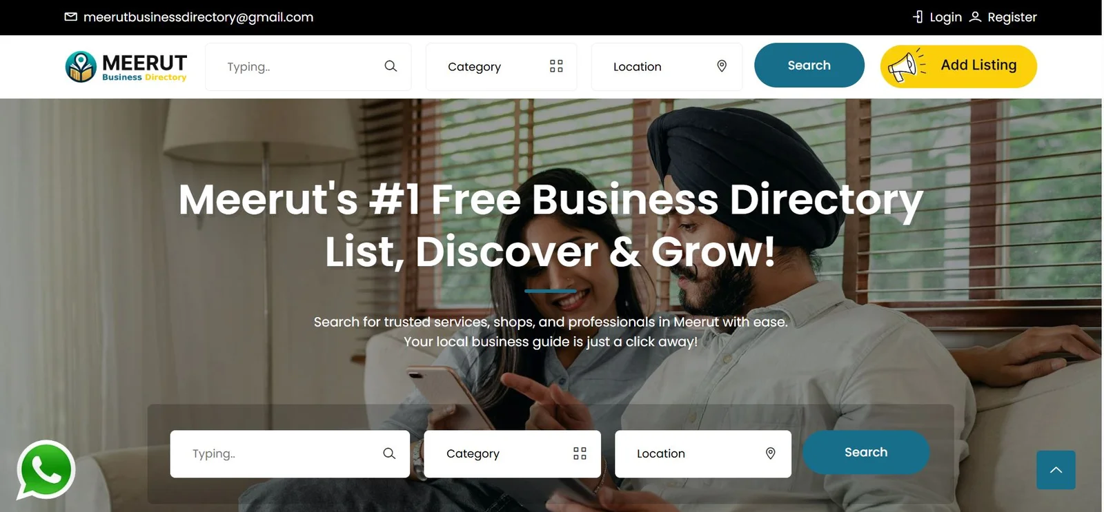 Meerut Business Directory Website Project