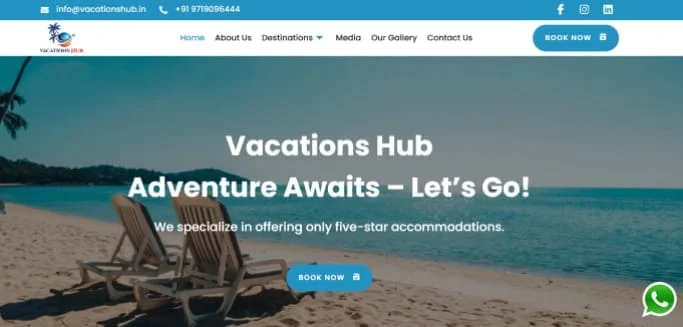 Vacations Hub Website Project