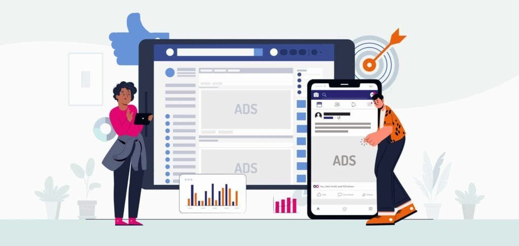 Facebook ad for website designing services